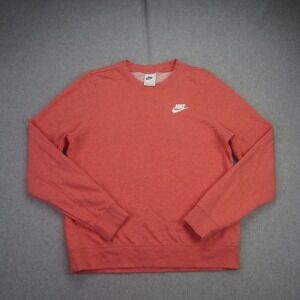 Nike Sportswear Sweatshirt Womens Small Coral Pink Fleece Lined‎ Pullover